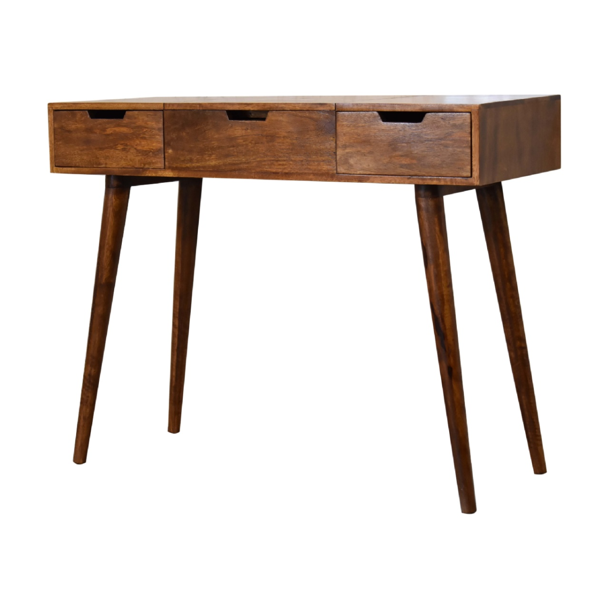 Artisan Furniture Solid Mango Wood Chestnut Foldable Mirror Table