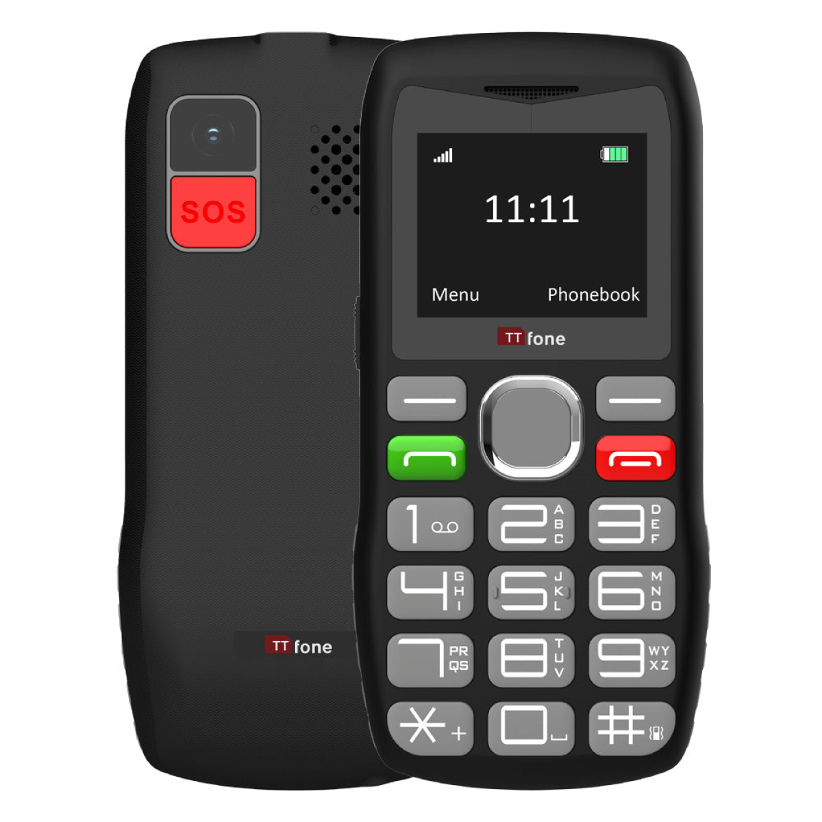 TTfone TT890 4G Senior Phone  Easy to Use Big Button Mobile Phone with Emergency Assistance Button, USB-C Charging, Bluetooth, Camera  Unlocked with Mains Charger and Three Sim Card