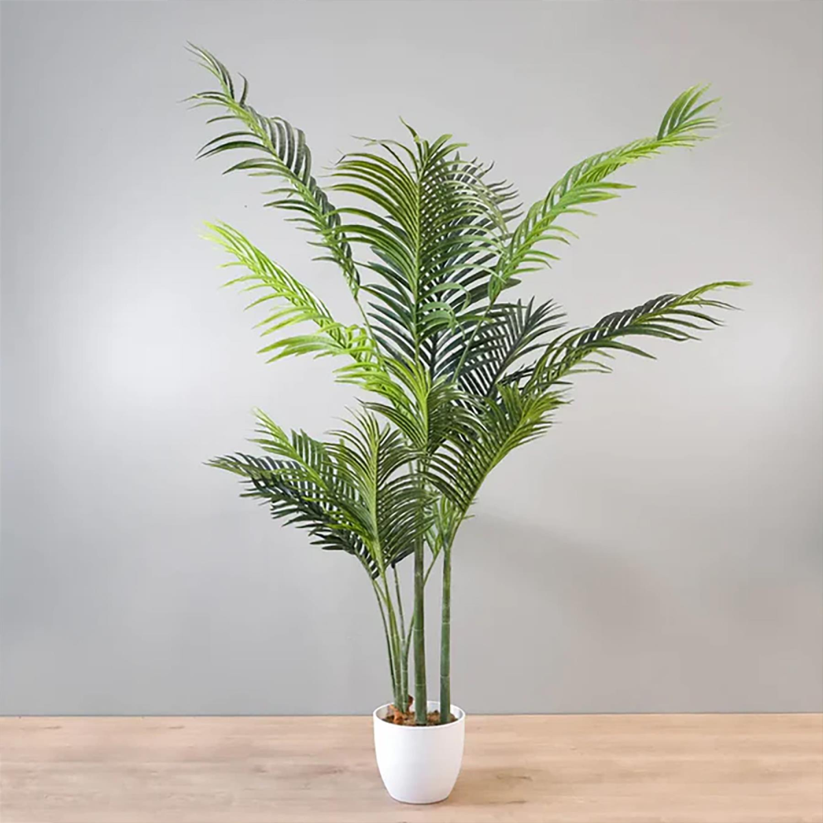 160cm Artificial Palm Tree with 15 Leaves in White Pot