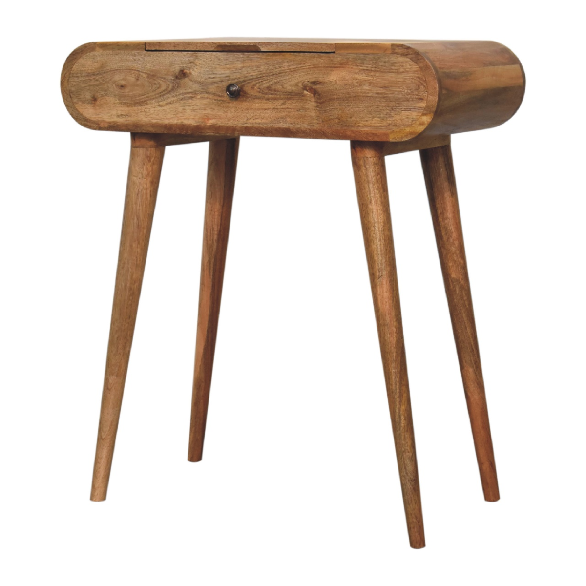 Artisan Furniture Solid Mango Wood Mini Oak-ish Round Dressing Table