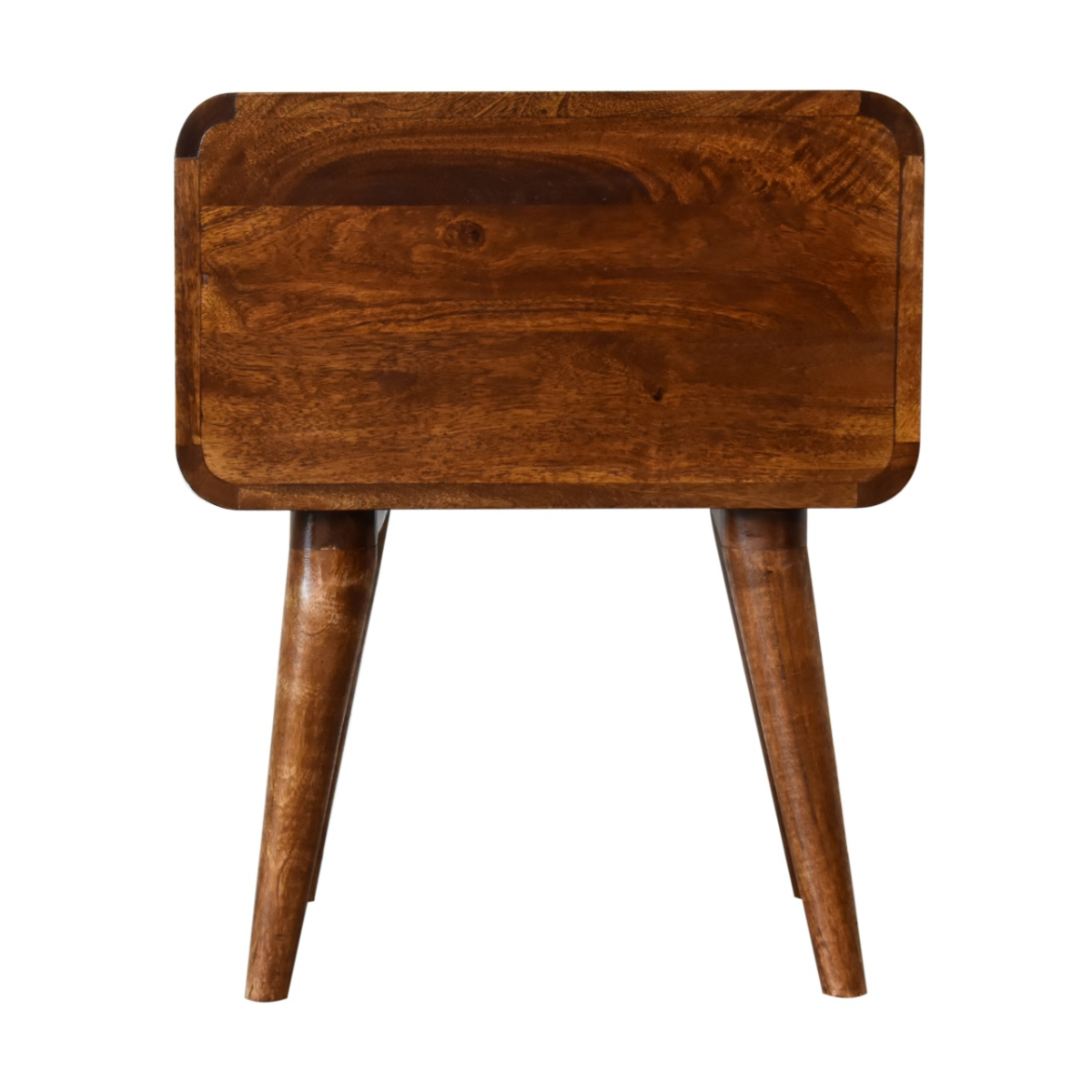 Artisan Furniture Solid Wood Curved Chestnut Bedside
