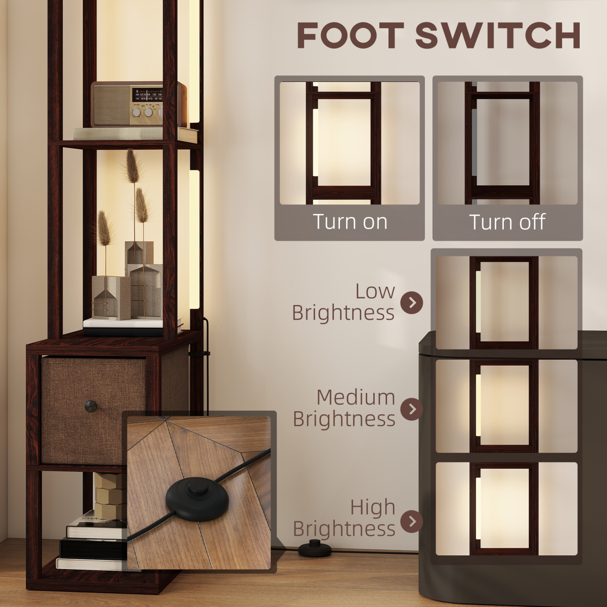 Bathroom Storage Cabinet-White