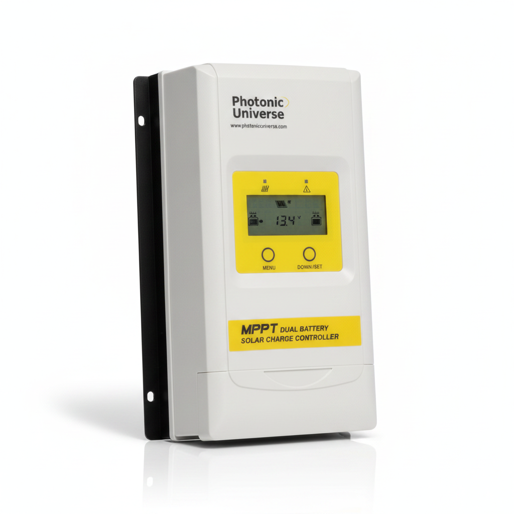 High efficiency 20A dual battery MPPT solar charge controller