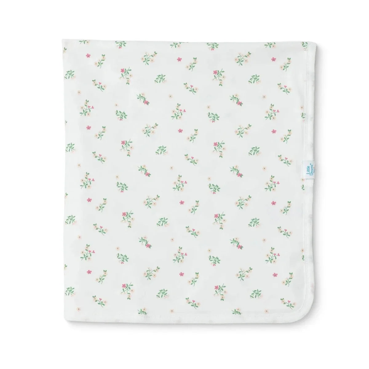 Little Dreams Floral Print Jersey Baby Blanket (80 x 90 cm)