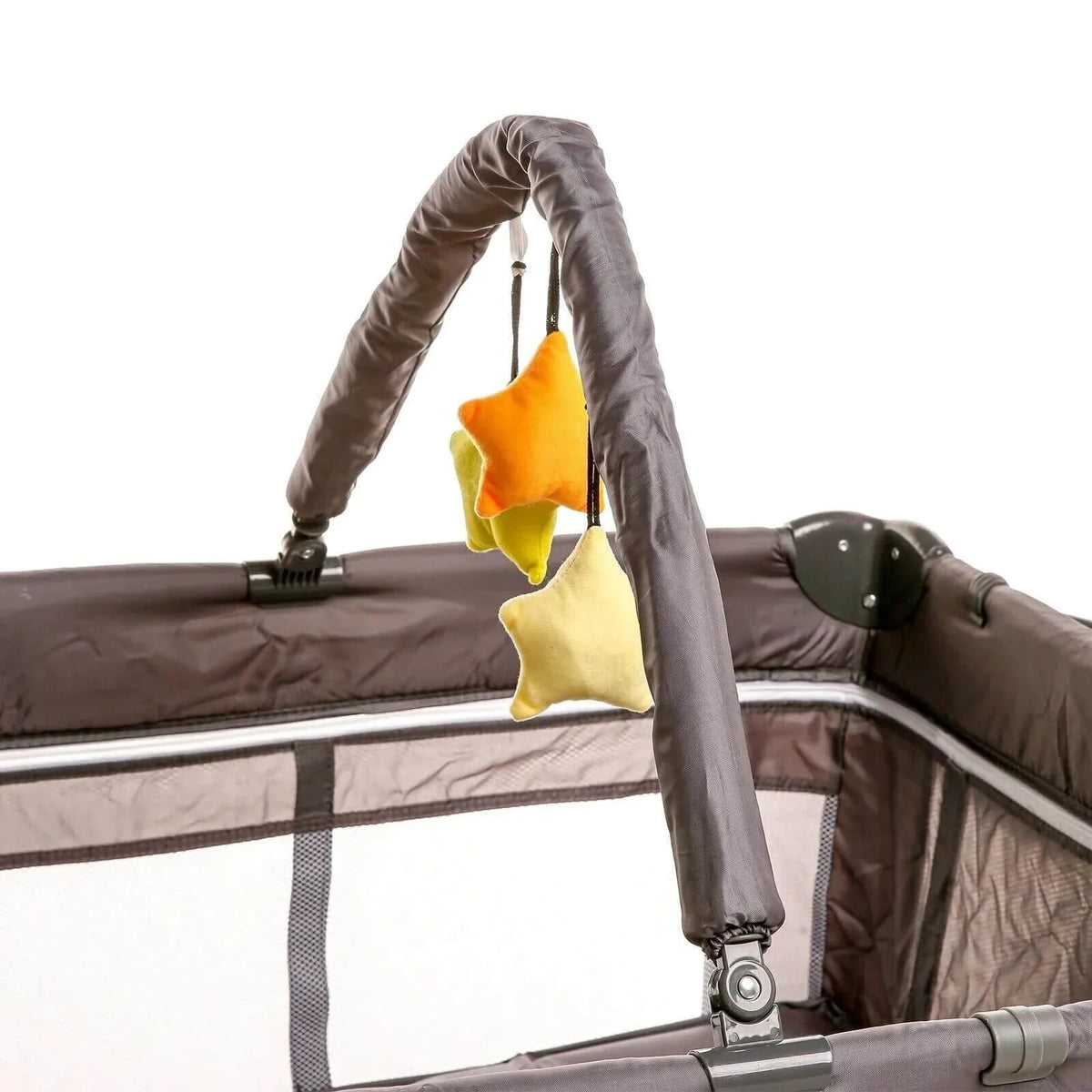 baby plus Play-Sleep Travel Cot - Grey