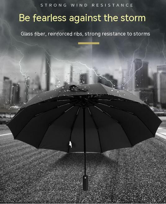 Plain Wind-Resistant Umbrella