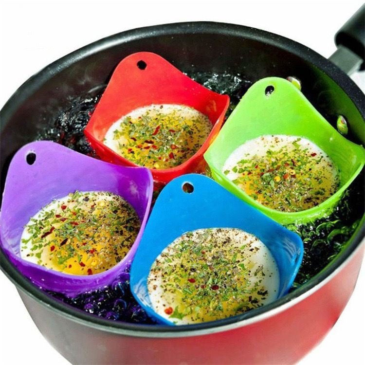 Silicone egg poach pouches 4 pack