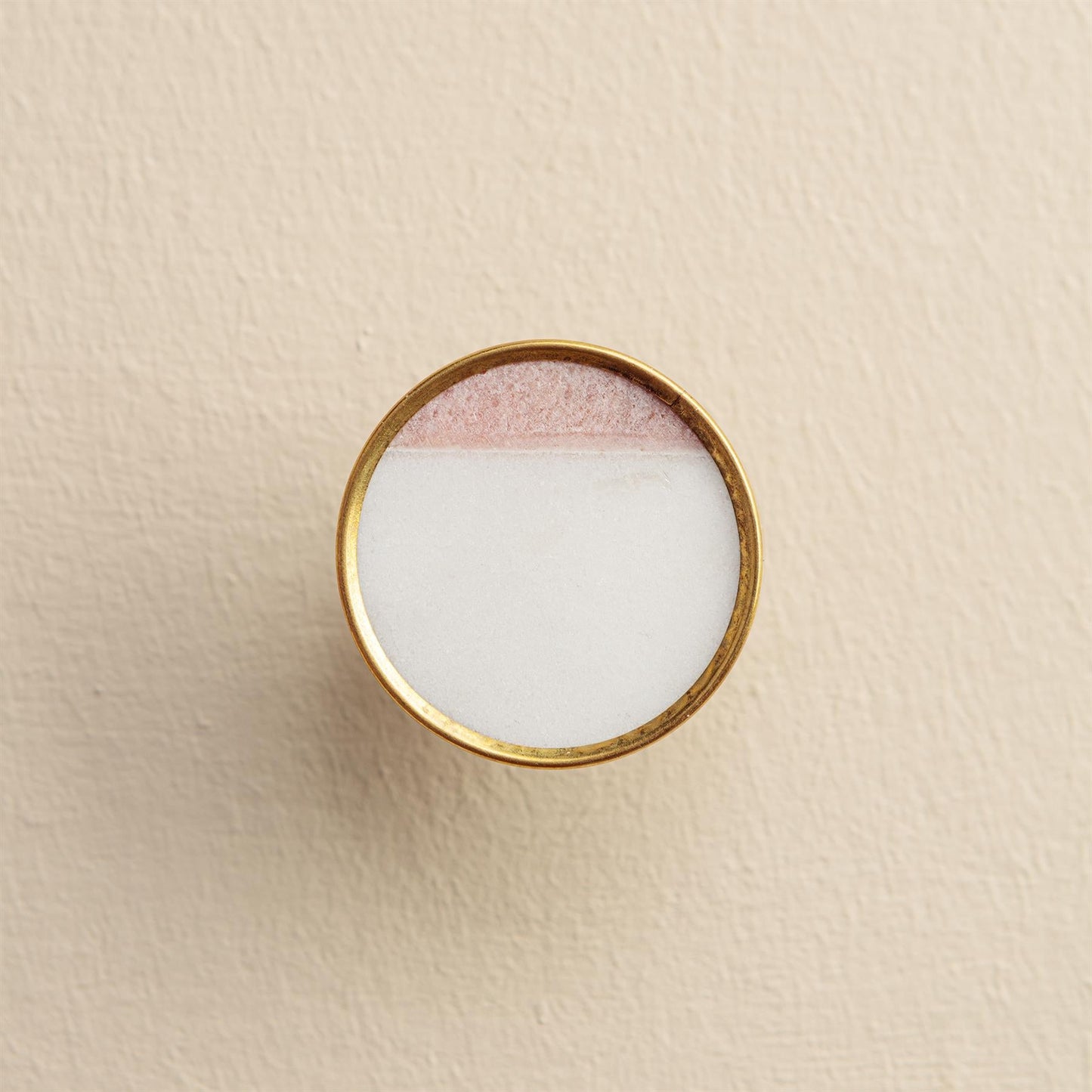 Sarika White Stone Brass Drawer Knobs