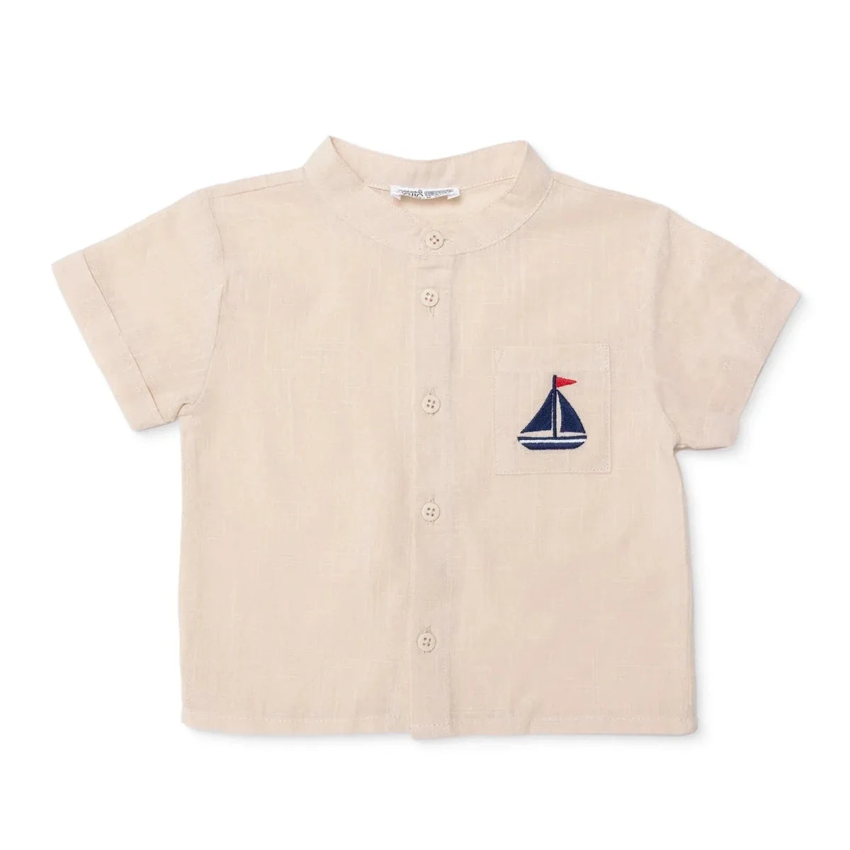 HelloBaby Grandad Collar Poplin Baby Shirt (6-9 Months to 4-5 Years)