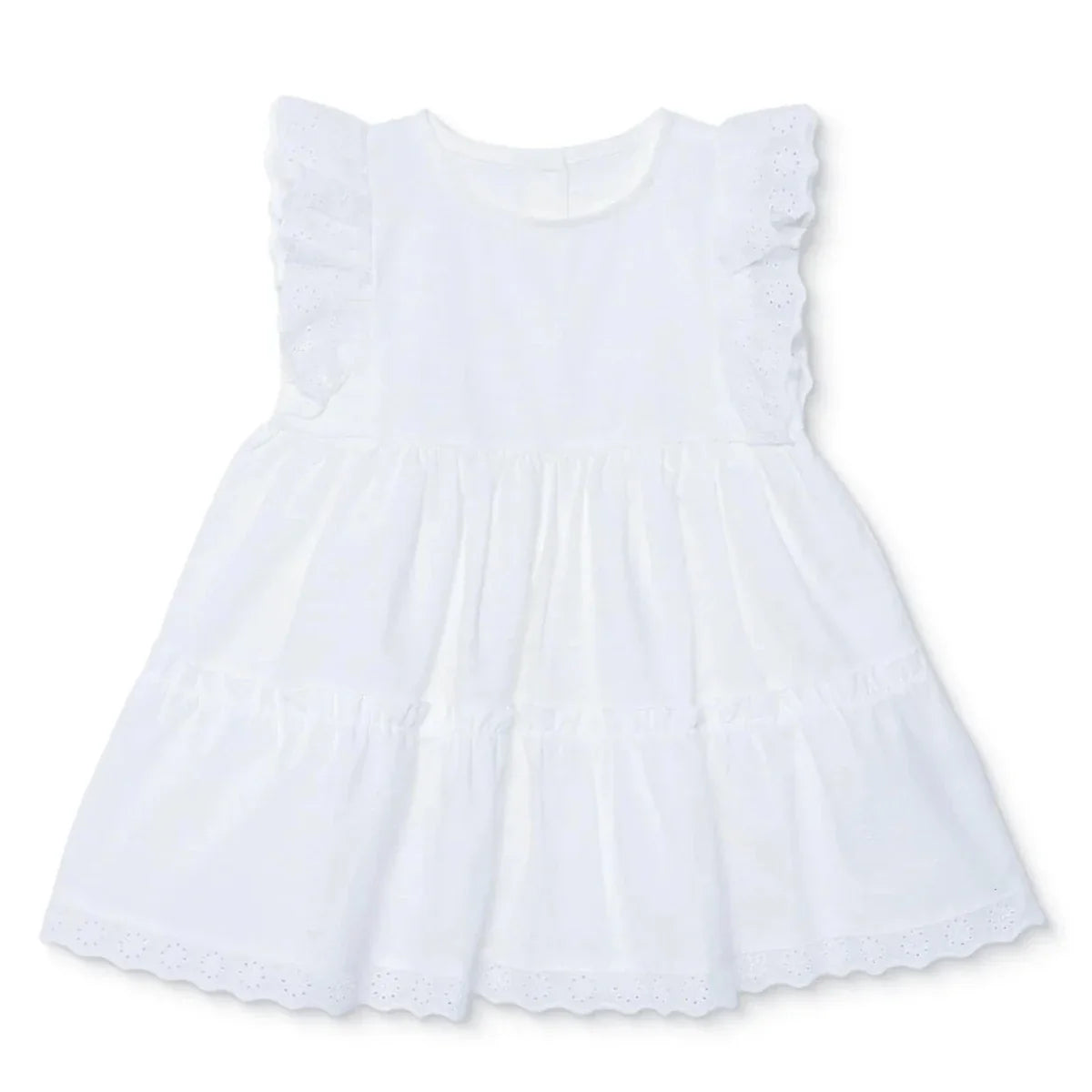 HelloBaby Short Sleeve Poplin Baby Dress (6-9 Months to 4-5 Years)