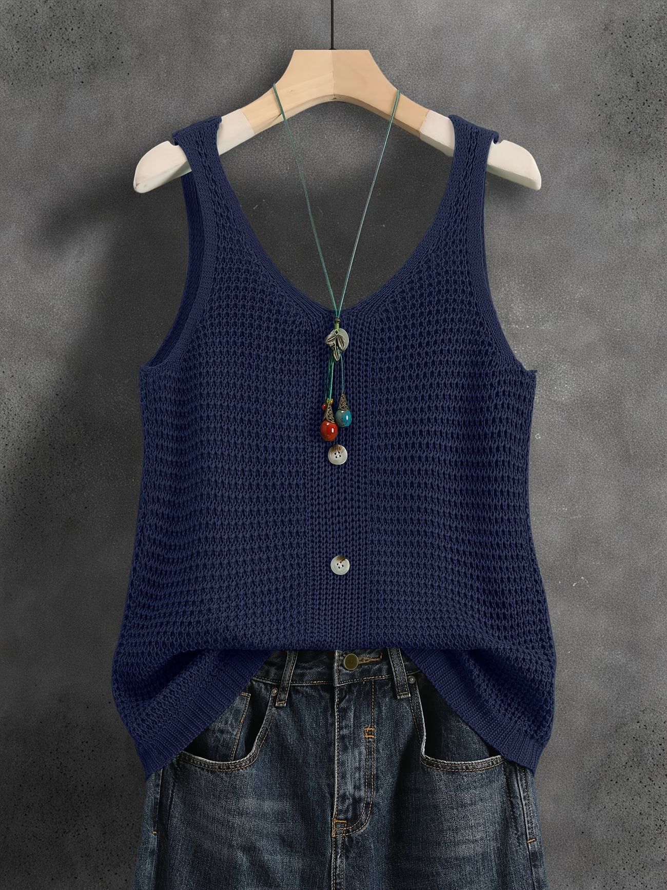 V-neck Womens Elegant Sleeveless Vest