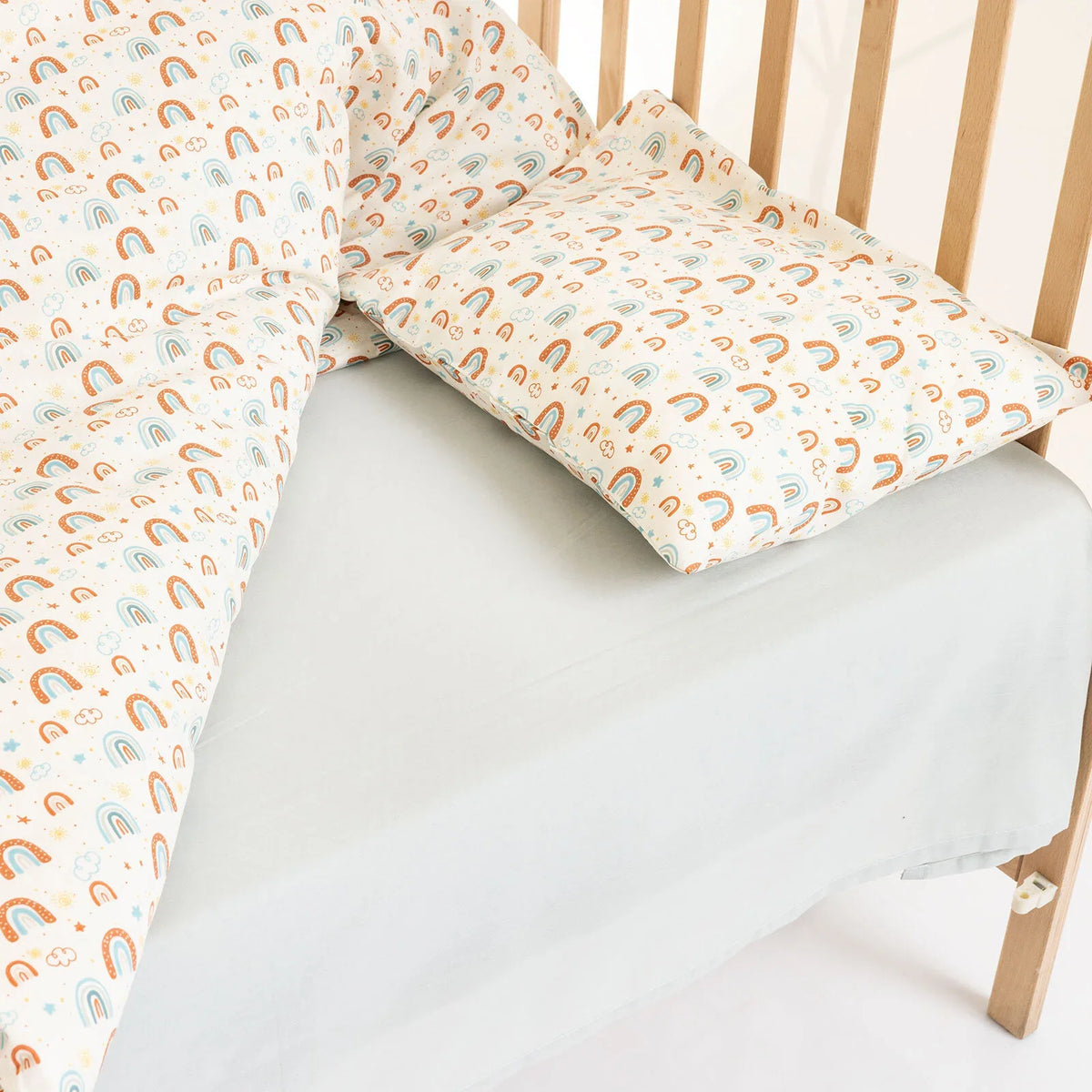 Little Dreams Rainbow Print Baby Duvet Cover Set (100 x 150 cm)