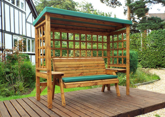 Charles Taylor Trading Wentworth Three Seater Abour Green With Green Cushion Brown