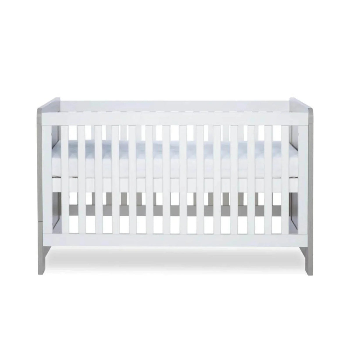 Ickle Bubba Pembrey Cot Bed Ash Grey - Premium Pocket Sprung Mattress