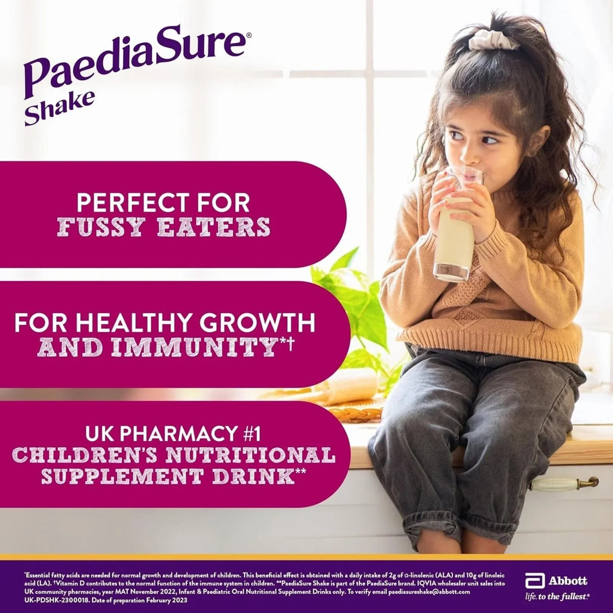 PaediaSure Shake Vanilla Flavoured Nutritional Supplement Powder for Kids 850g