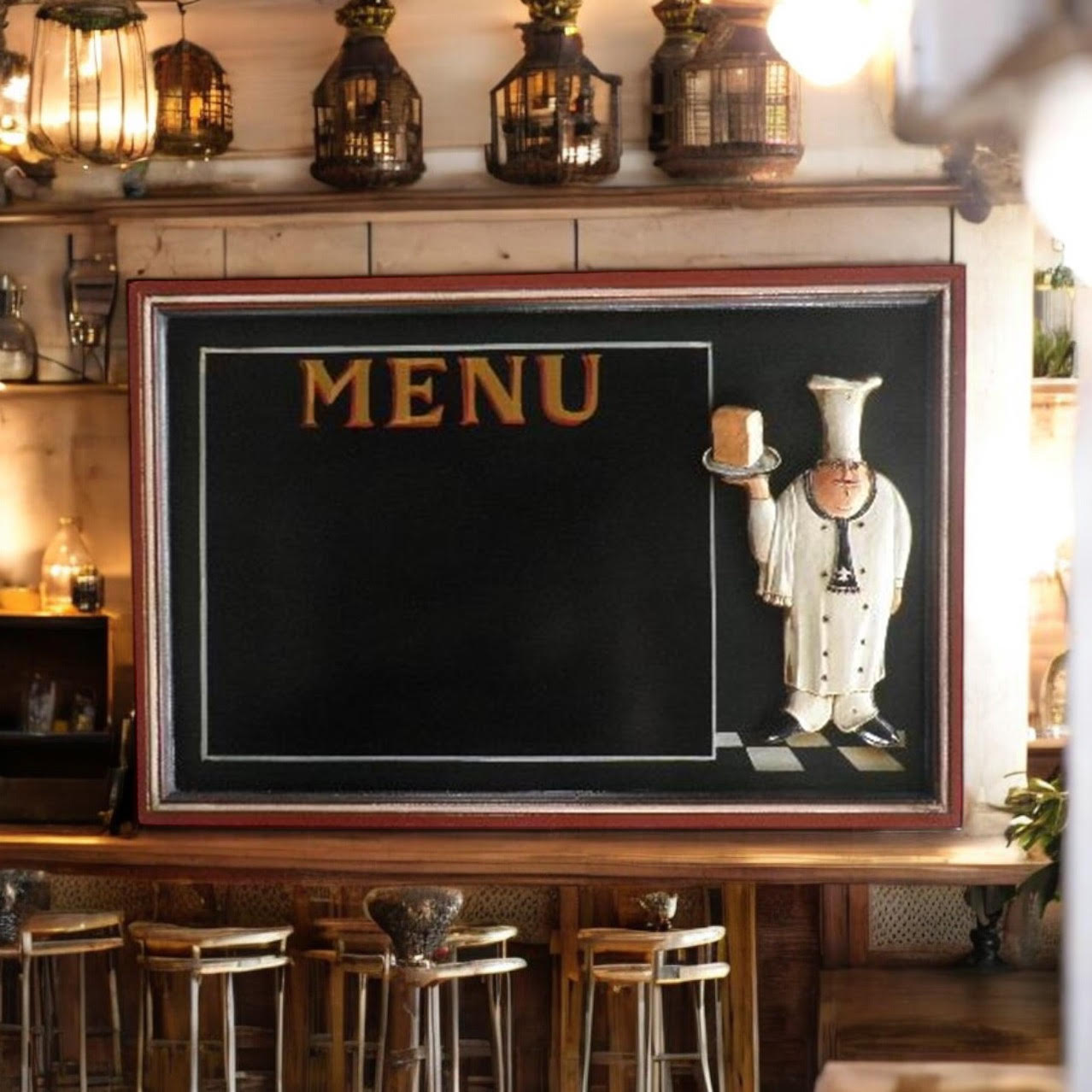 60X40CM CHEF MENU BLACKBOARD