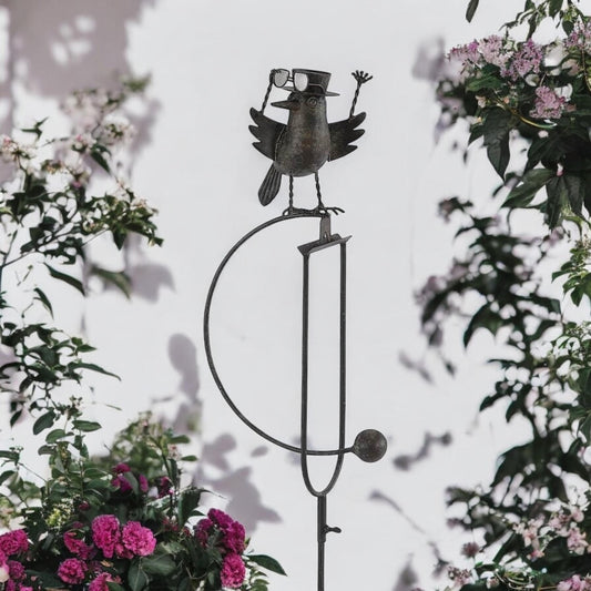 44" METAL BIRD ROCKER GARDEN STAKE
