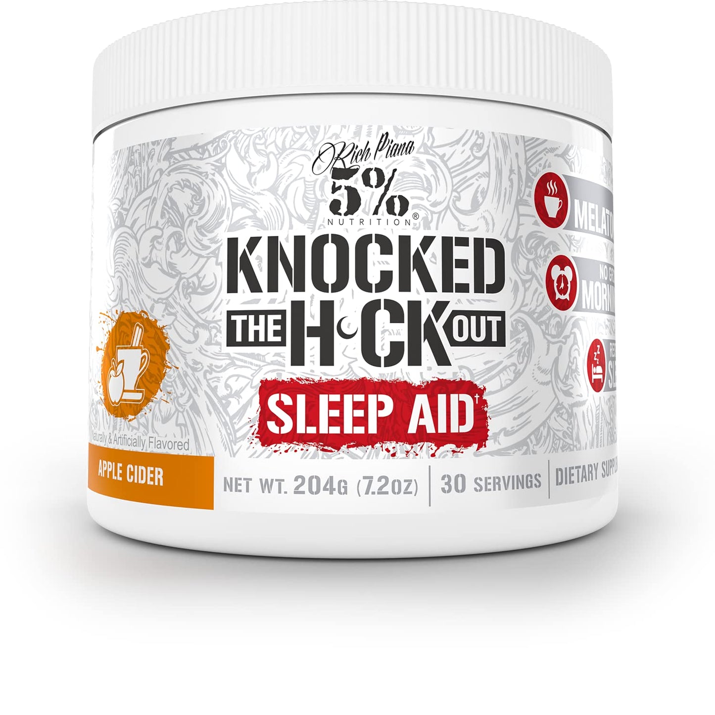 5% Nutrition Rich Piana Knocked Out Natural Sleep Aid | Deep Sleep & Post-Workout Recovery | Apple Cider