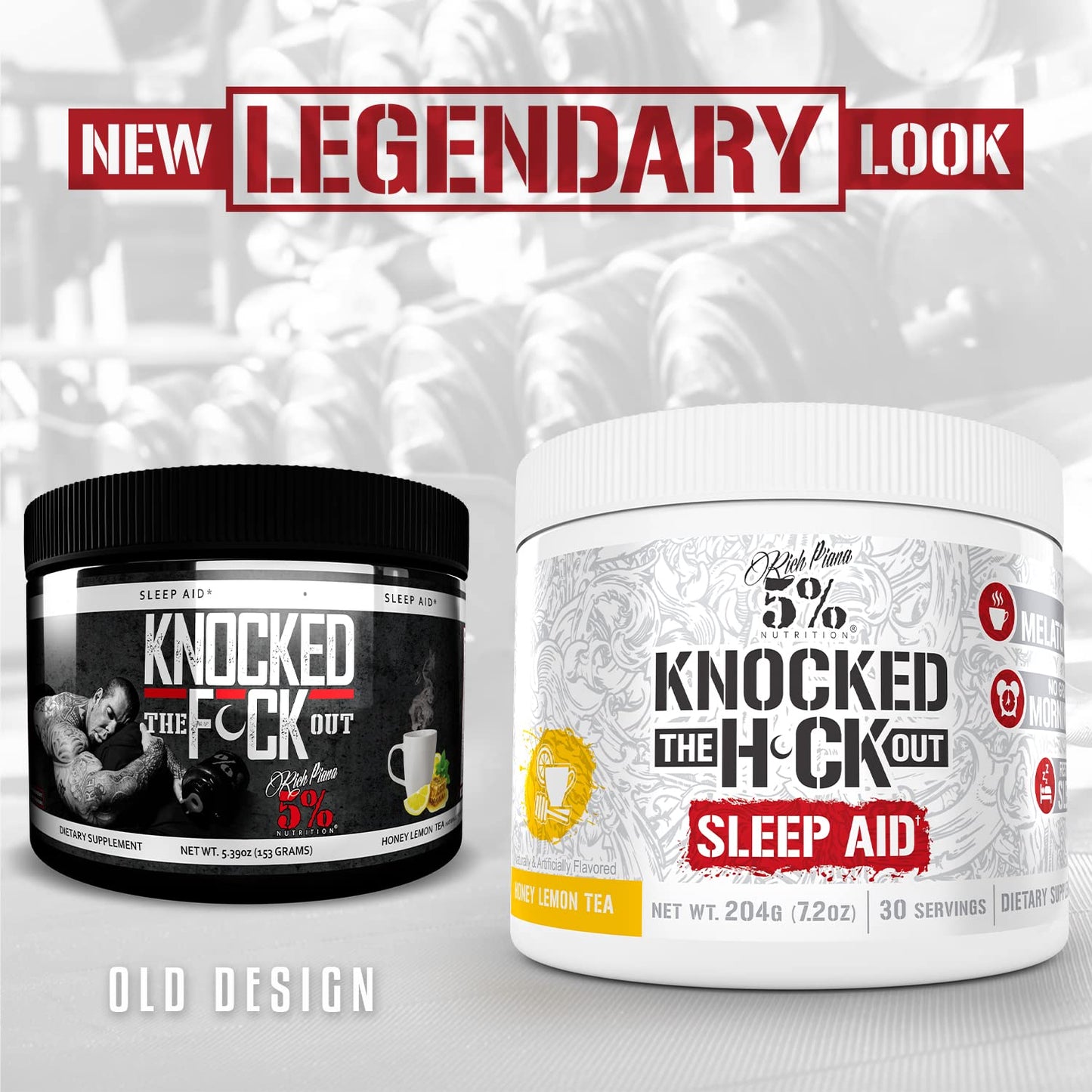 5% Nutrition Rich Piana Knocked Out Natural Sleep Aid | Deep Sleep & Post-Workout Recovery | Apple Cider