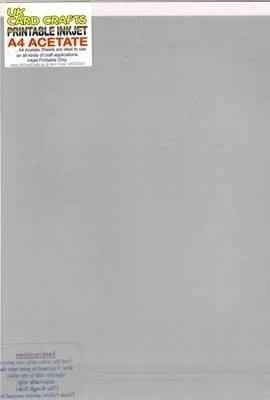 50 x Printable Inkjet A4 Clear Acetate Film. 100 Micron - Bulk Buy