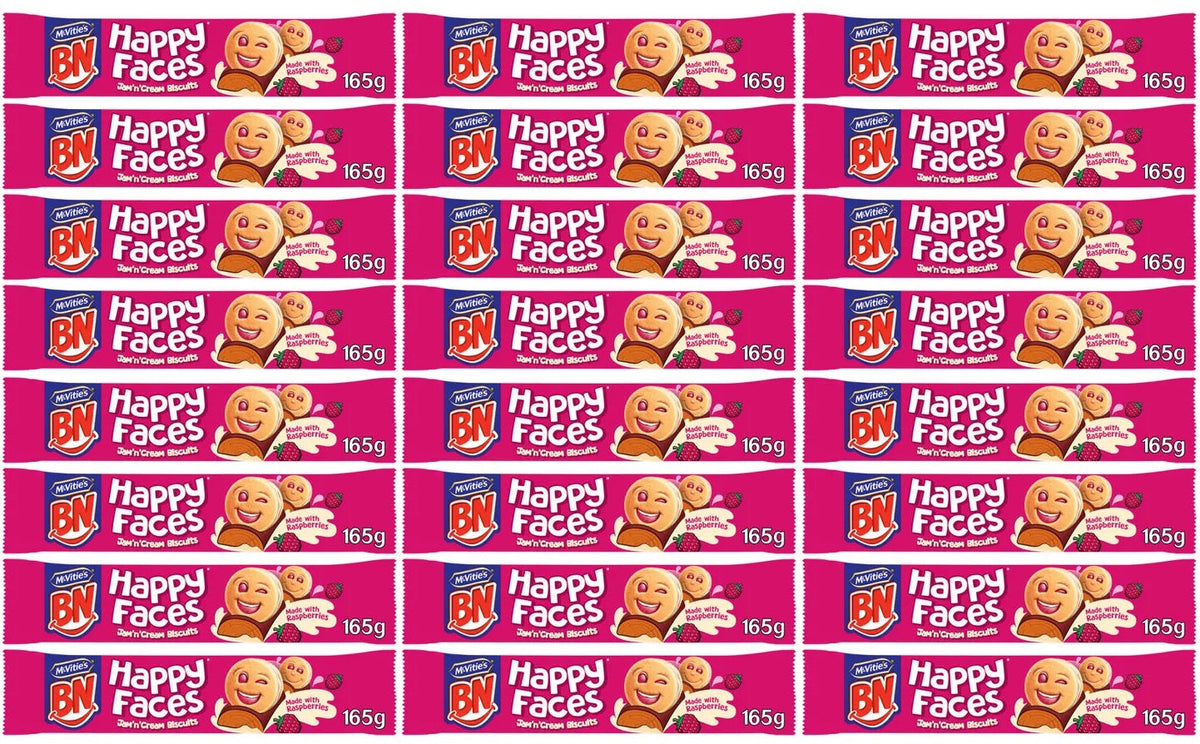 24 x Mcvities Happy Faces Jam & Cream - 165GM