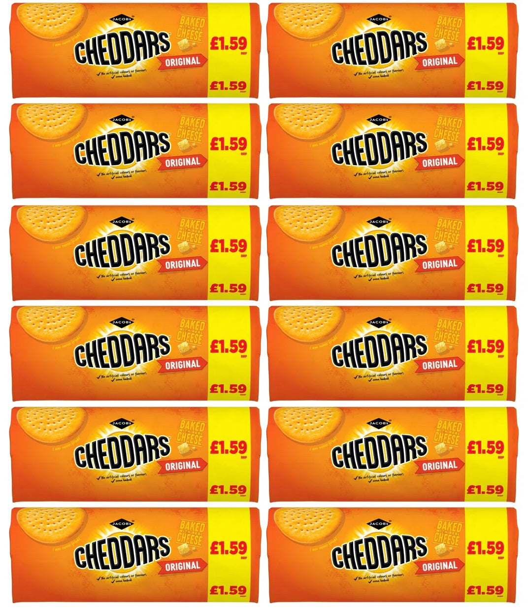 12 x Jacobs Cheddars - 150GM