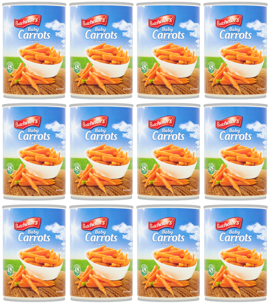 12 x Batchelors Baby Carrots  - 400G