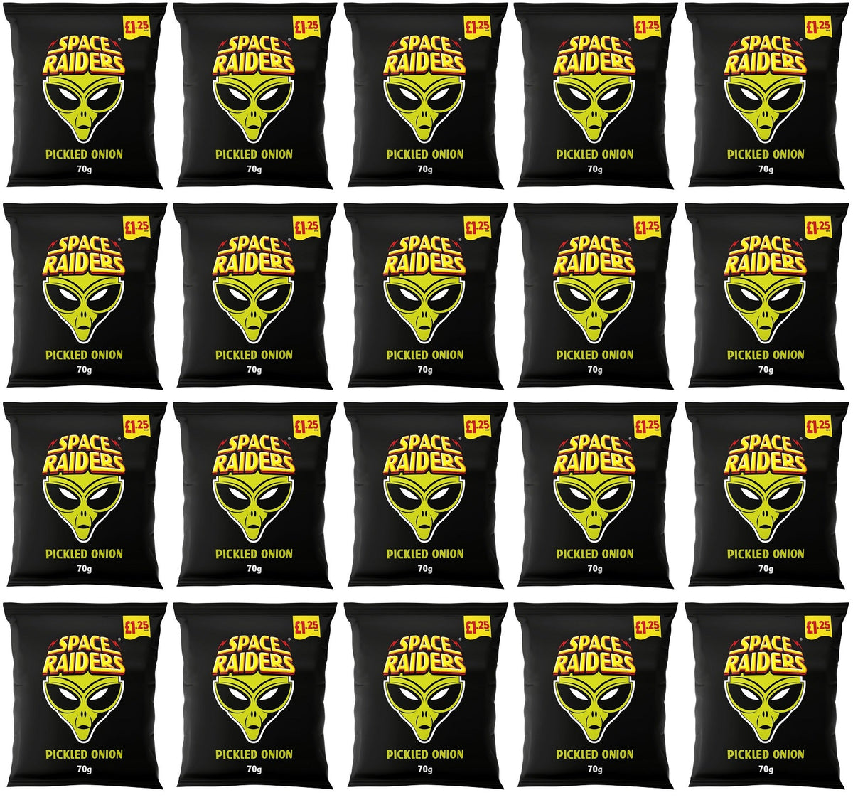 20 x Kp Space Raiders Pickled Onion - 70GM