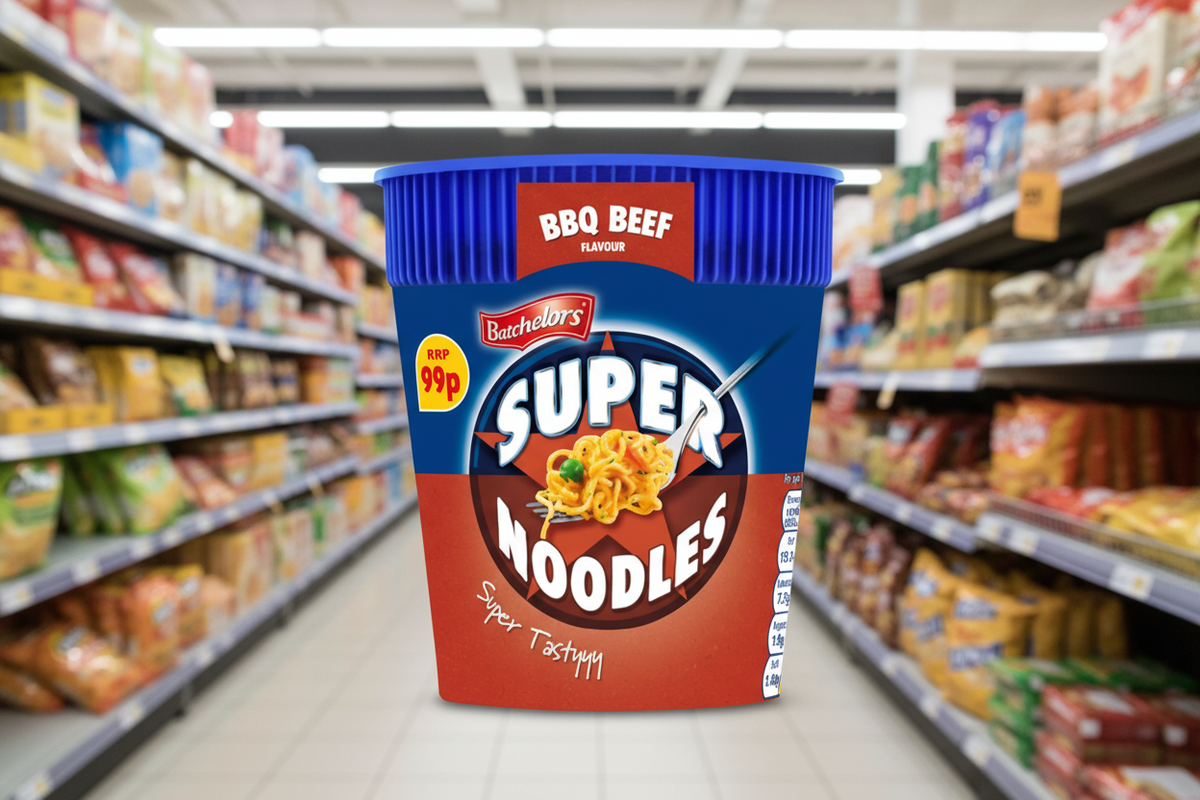 8 x Batchelors Super Noodle Pot Beef - 75Gm