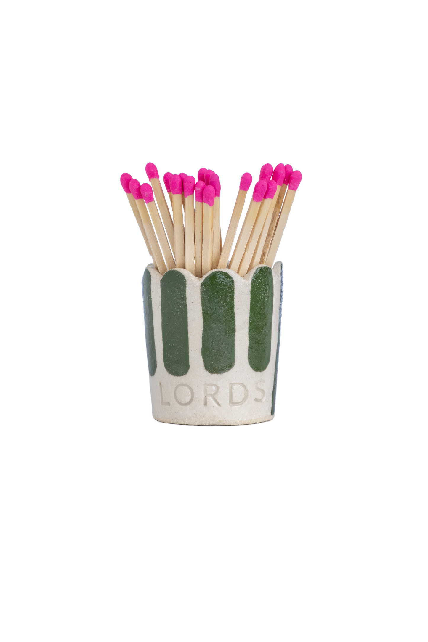 Ceramic Scallop Edge Match Pot Various Styles