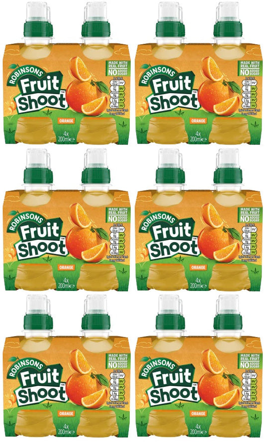 6 x Robinsons Fruit Shoot Orange 4 X 200Ml