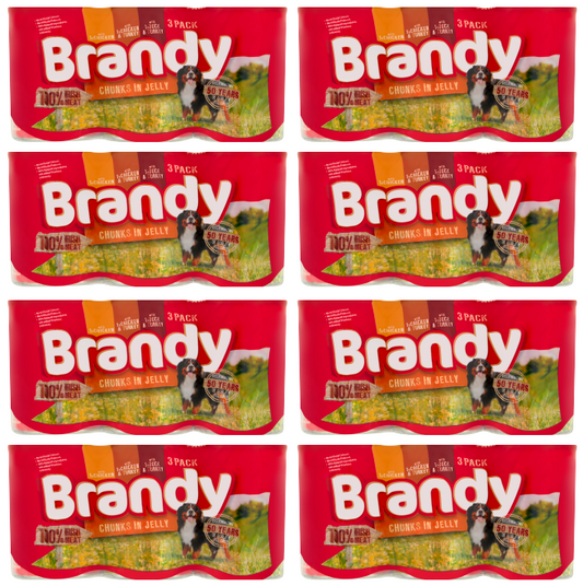8 x Brandy Chunks In Jelly Variety Pack 3 X 395G