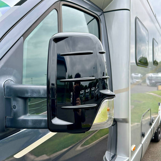 For Mercedes Sprinter Dodge 906 Gloss Black Wing Mirror Cap Covers | Durable & Stylish Protection | Van-X