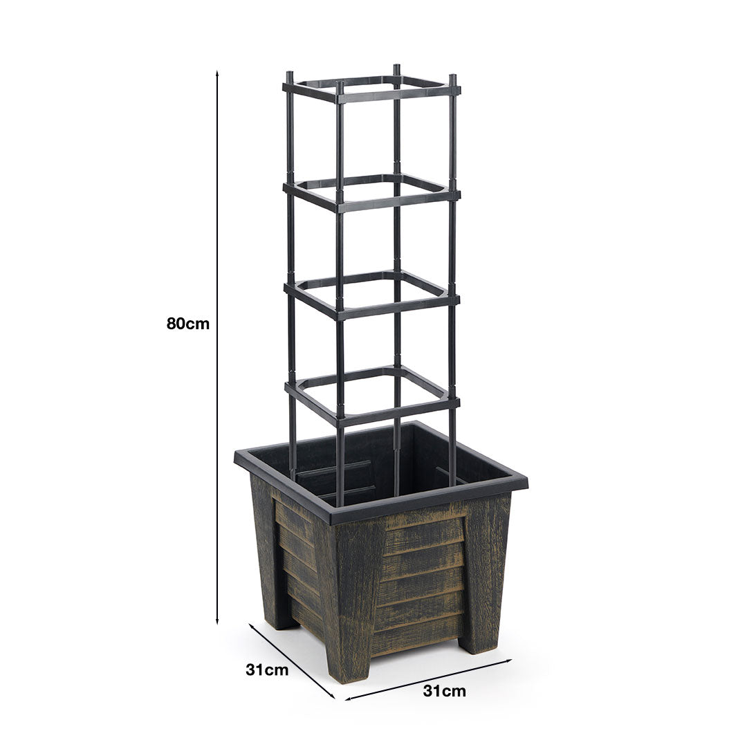 4 Tier Trellis Planter for Climbing Plants – Outdoor Vegetable & Flower Planter