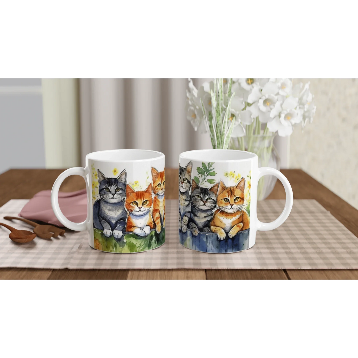 🐾 Coffee with Cats – Ceramic Mug for Cat Lovers ☕🐱