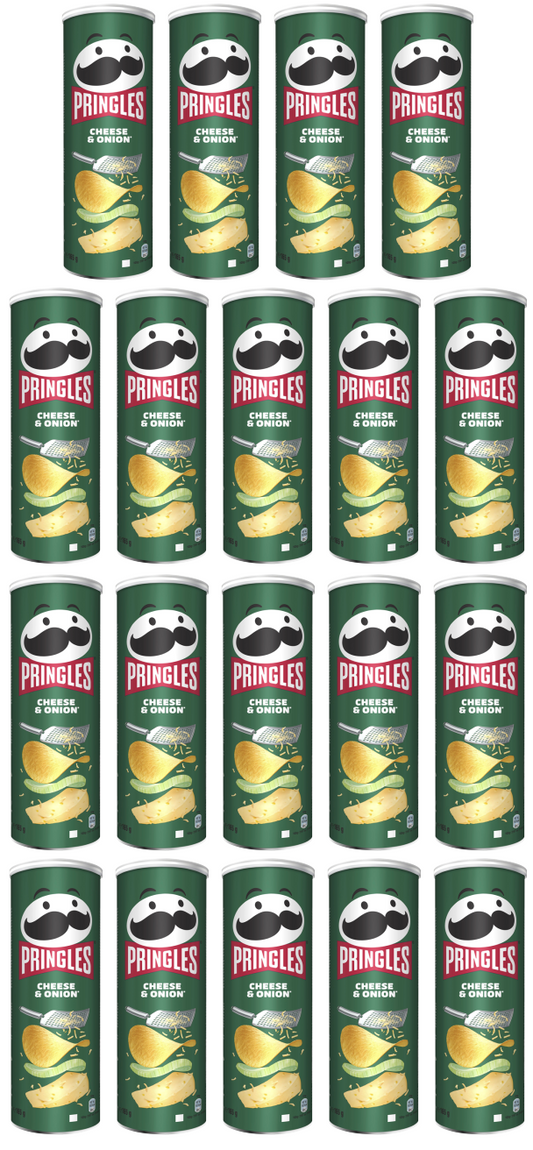 19 x Pringles Cheese & Onion - 165Gm
