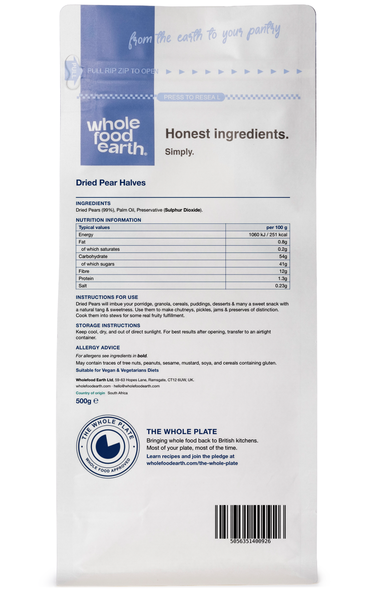 Dried Pear Halves