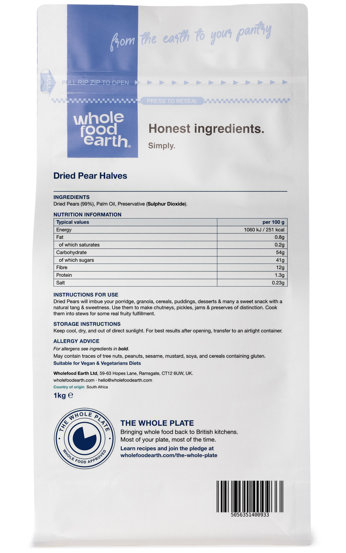 Dried Pear Halves