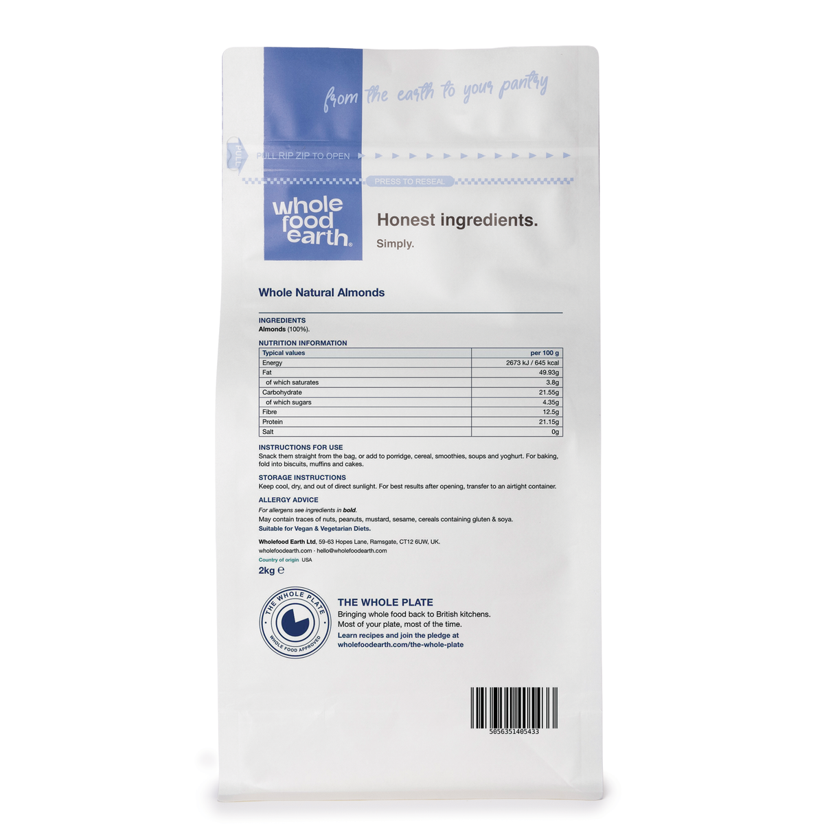 Whole Natural Almonds