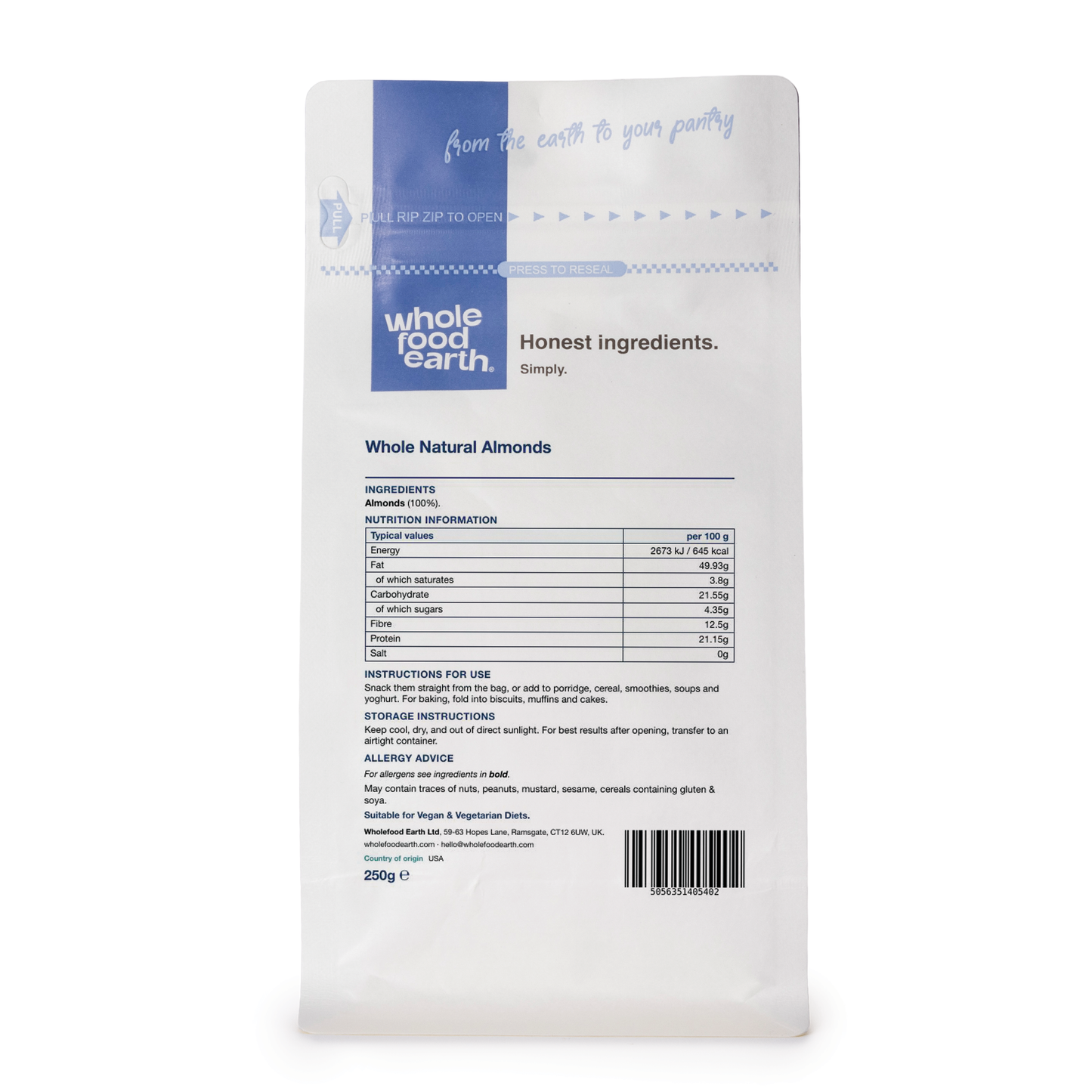 Organic Almonds Whole