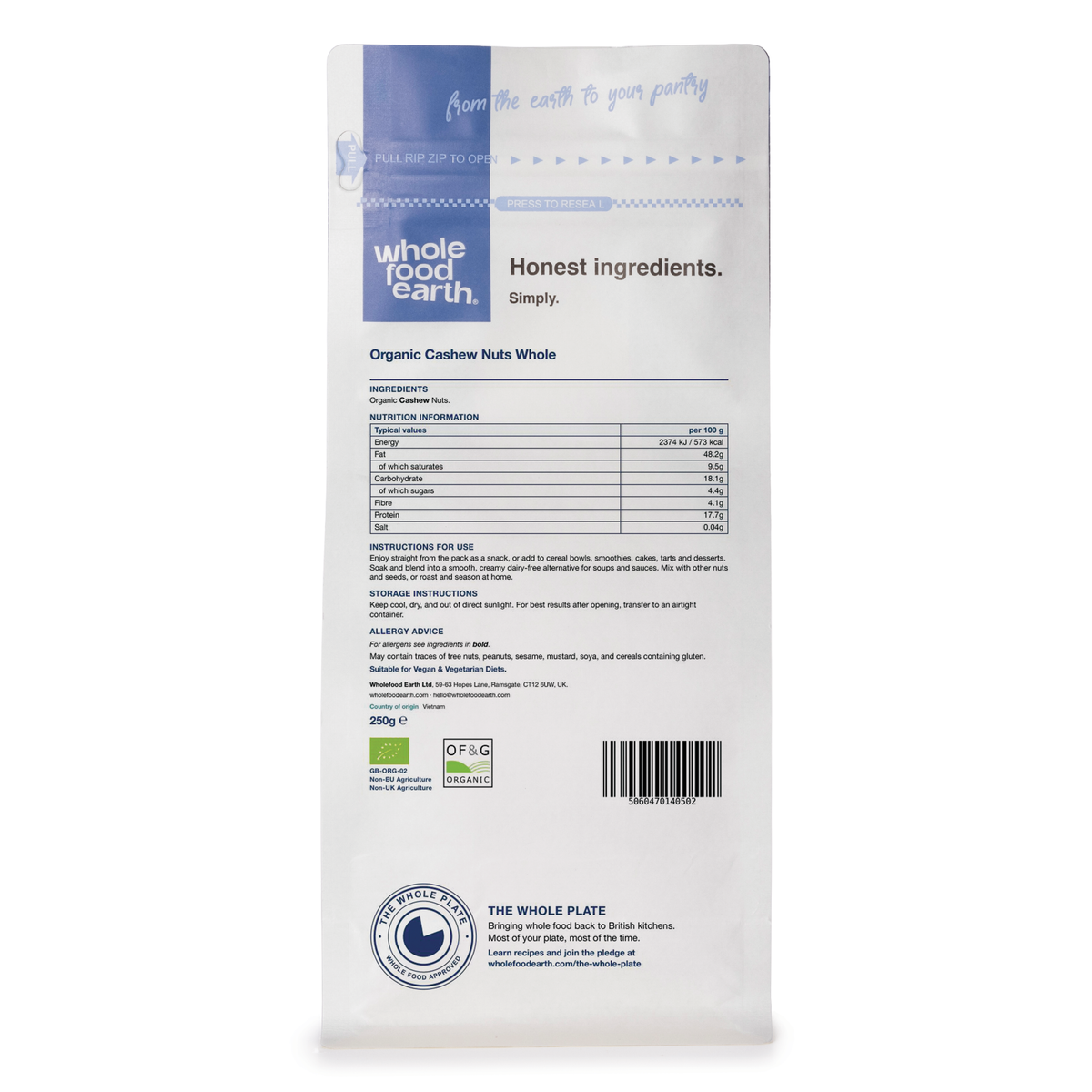 Organic Cashew Nuts Whole