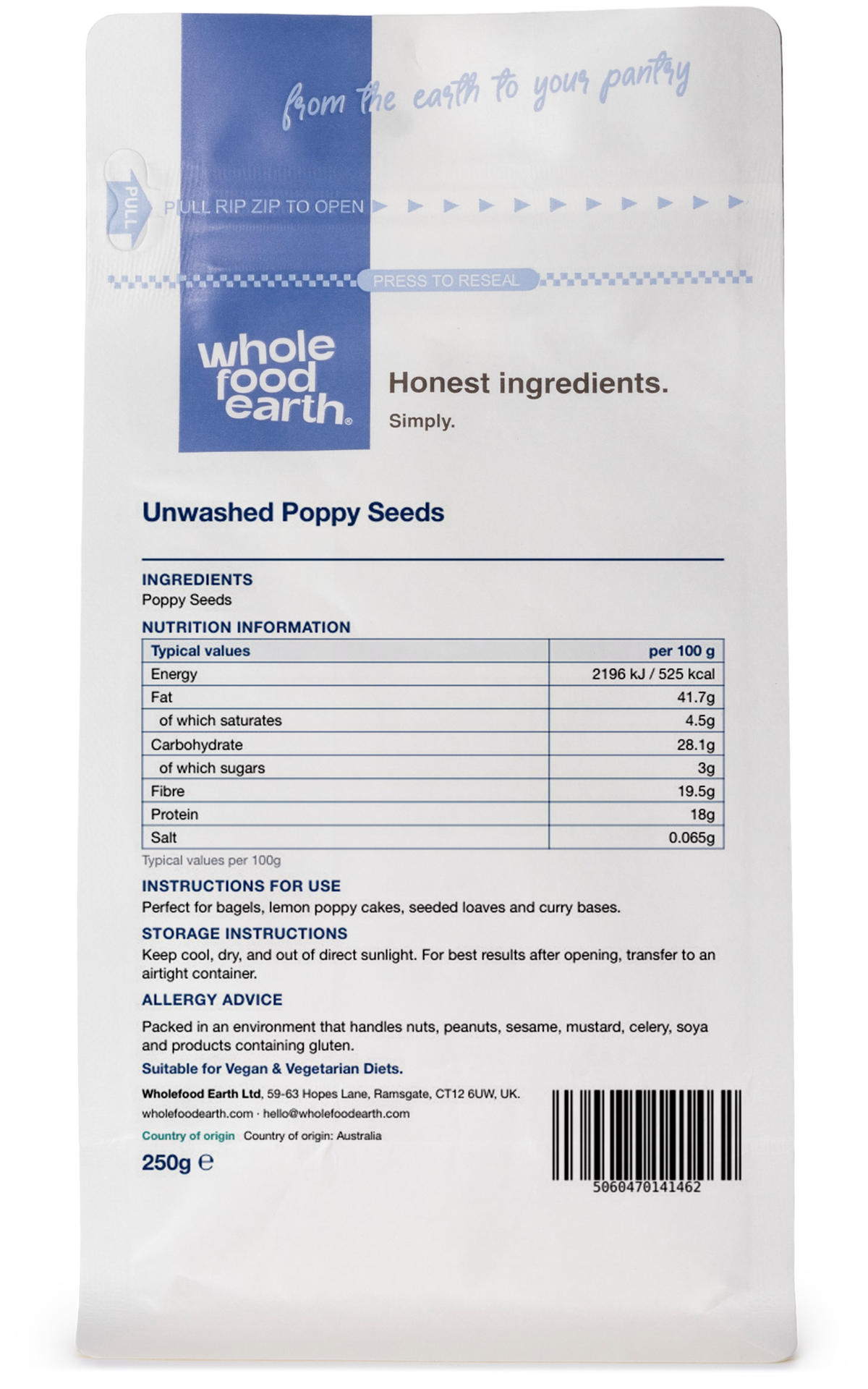 Unwashed Poppy Seeds