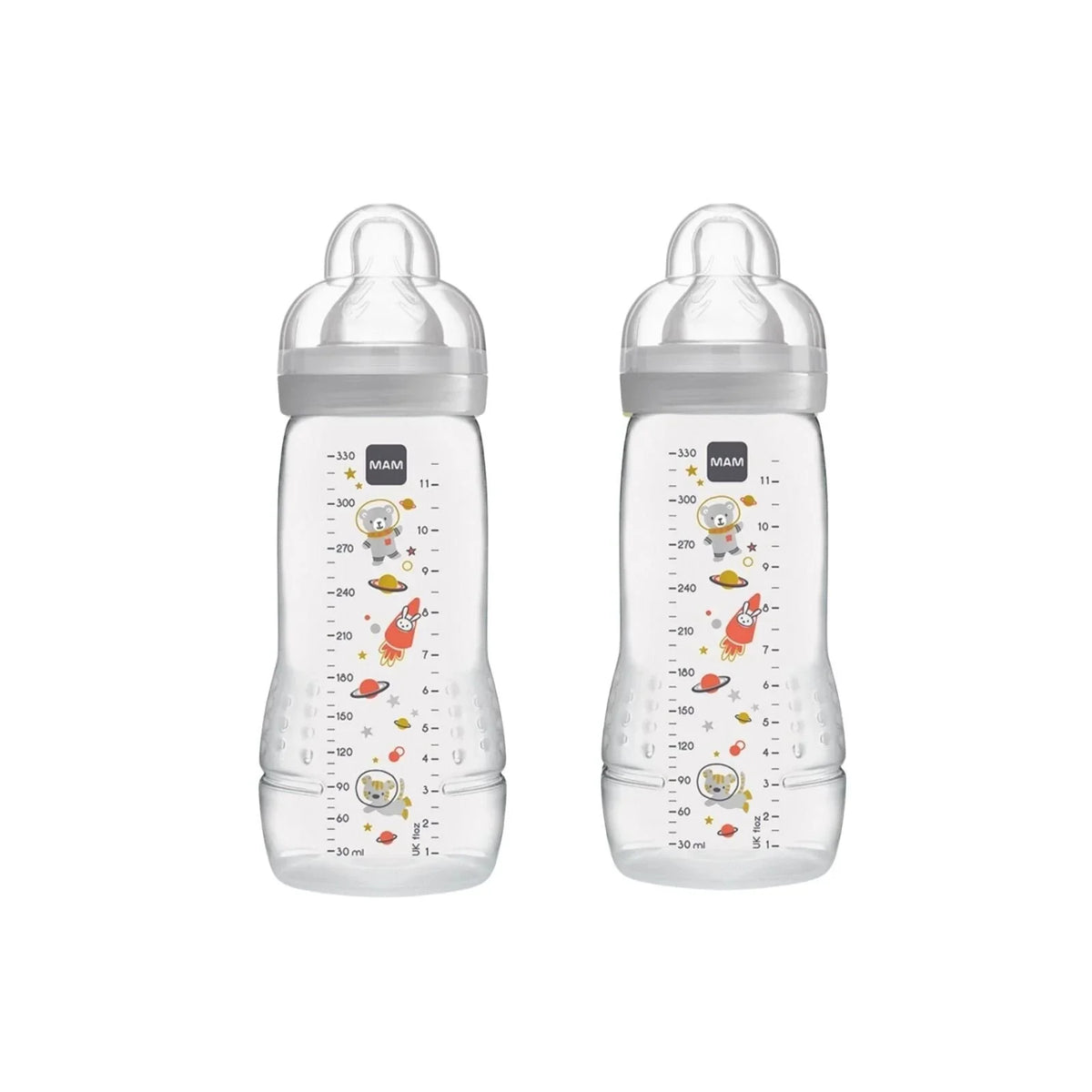 MAM Easy Active Bottle 330ml Unisex Pack of 2 Assorted