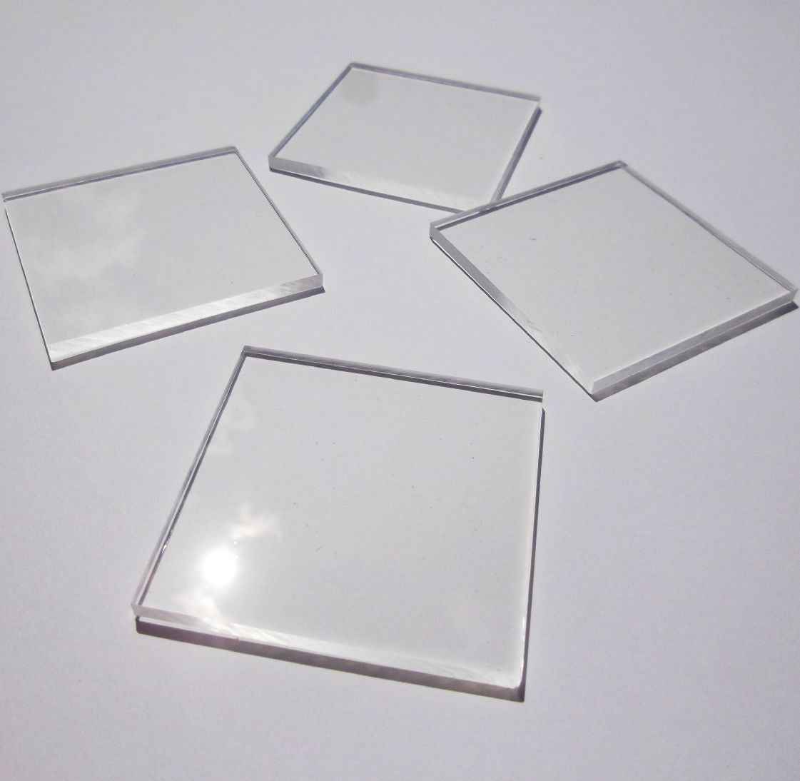 50mm x 50mm Square Lightweight Acrylic Stamping Blocks x 4 Per Pack