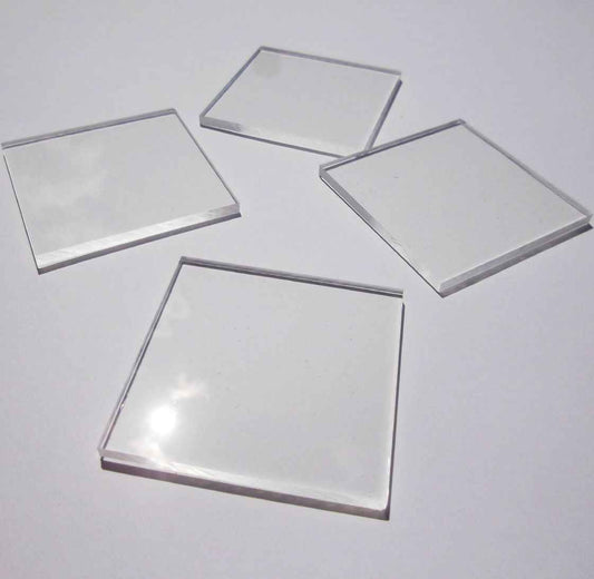 50mm x 50mm Square Lightweight Acrylic Stamping Blocks x 4 Per Pack
