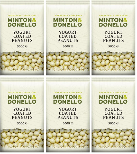 6 x Minton & Donello Yoghurt Coated Peanuts - 500g