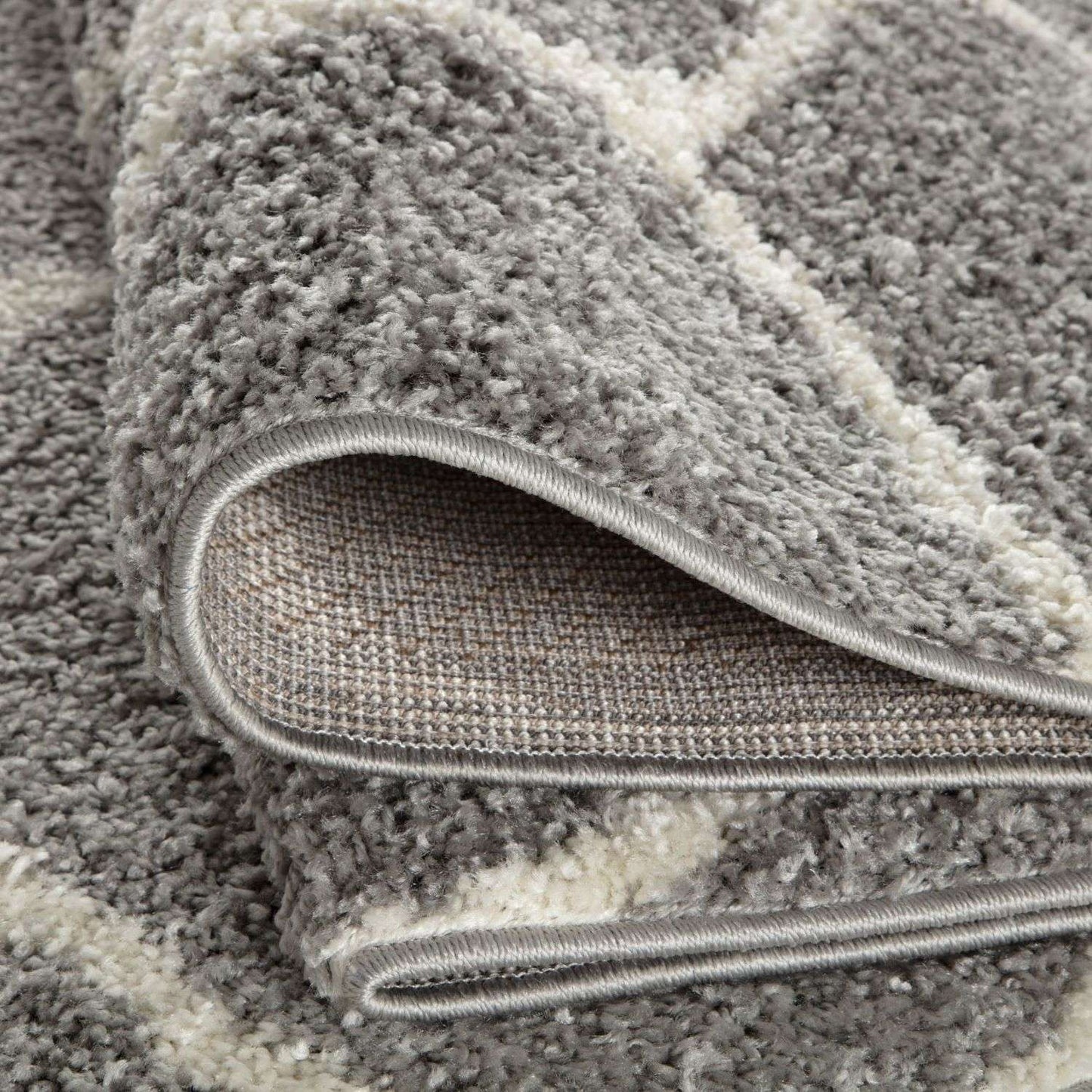 Moroccan Grey Shaggy Rug | 510