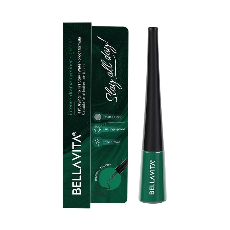 BELLAVITA Black Matte Waterproof Eyeliner | Smudge-Proof | Biotin Enriched