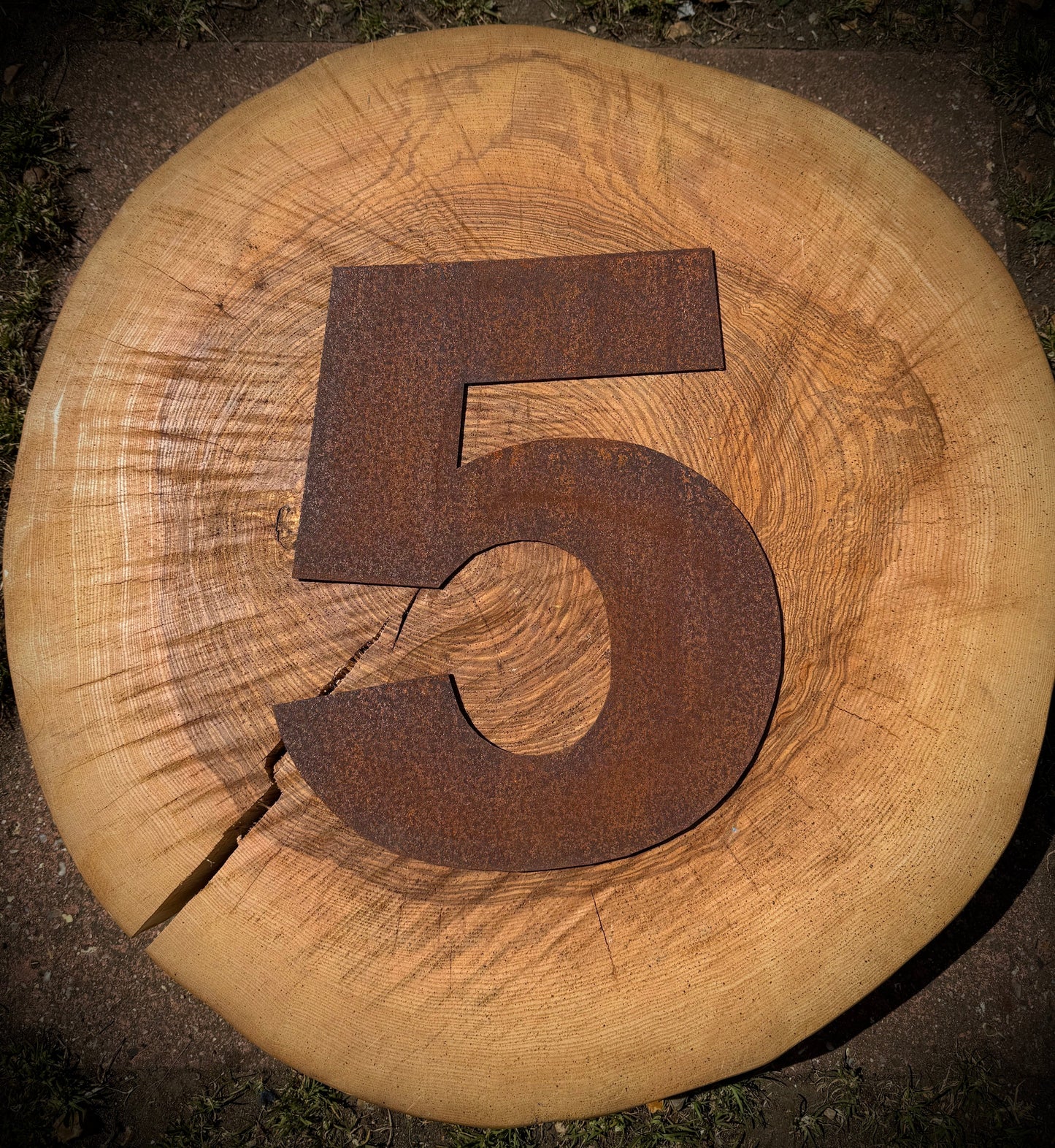 5" Fat Font Rusty Metal Letters A-Z 0-9