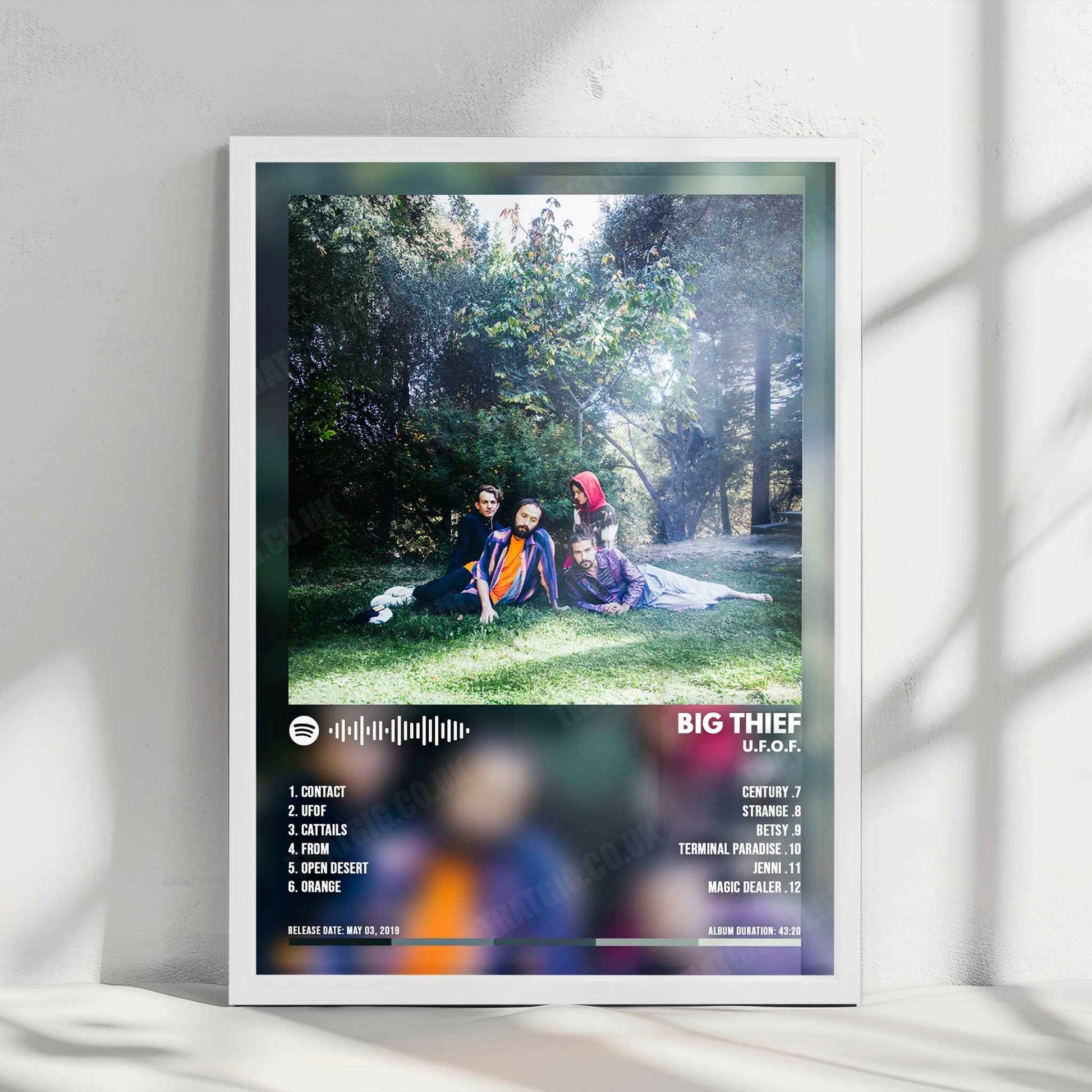 Big Thief "U.F.O.F." Album Cover Poster - with Complete Tracklist